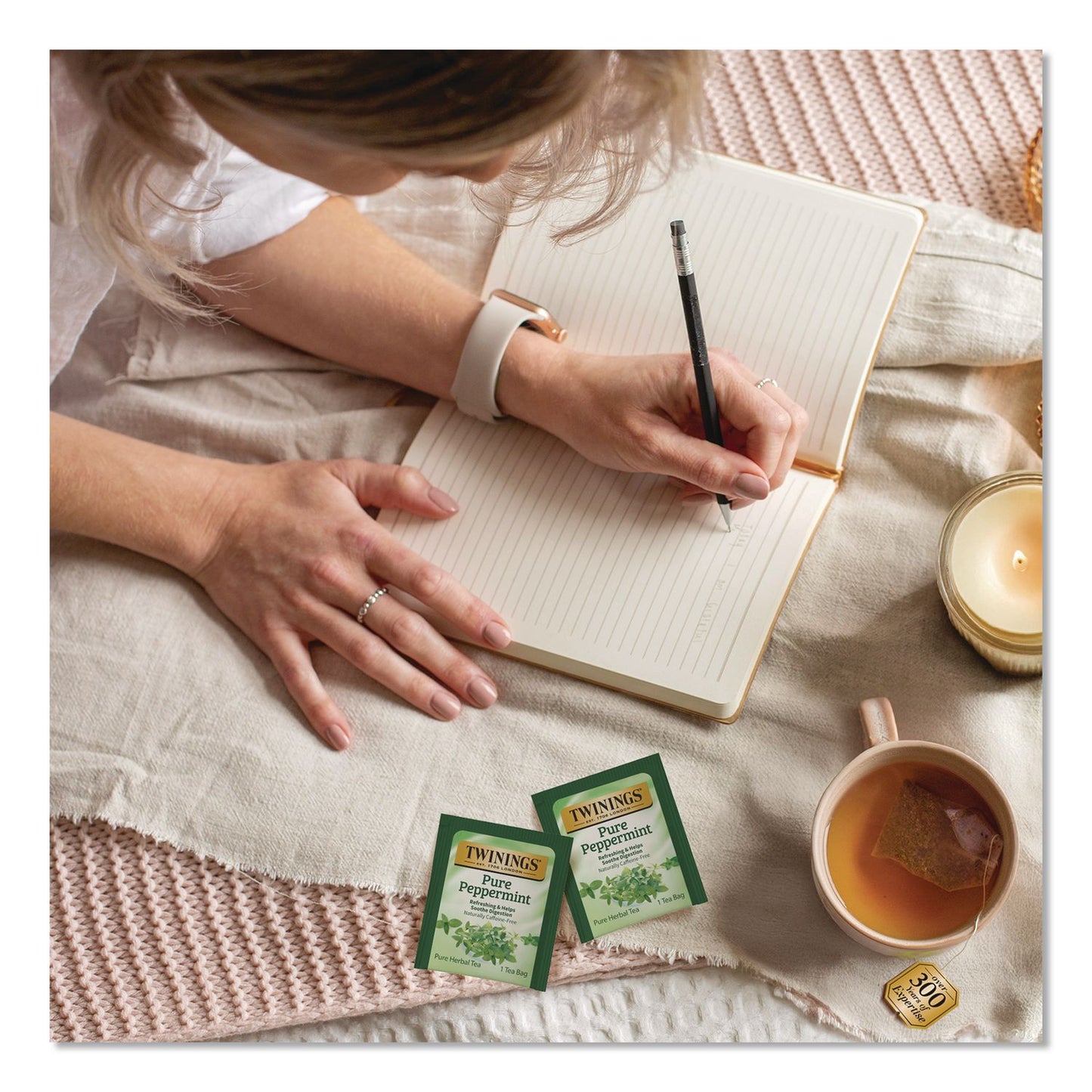 TWININGS® Tea Bags, Pure Peppermint, 0.07 oz Tea Bag, 50/Box (TWGTNA53650)