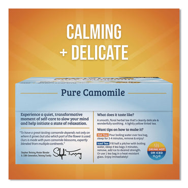 TWININGS® Tea Bags, Pure Camomile, 0.05 oz Tea Bag, 50/Box (TWGTNA53651)