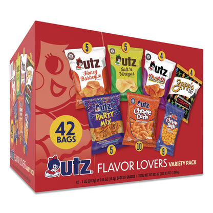 Utz® Flavor Lovers Variety Pack, Assorted Flavors, 42/Carton (UTZUQF35231)
