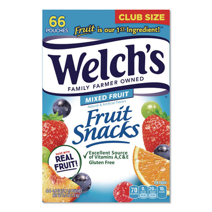Welch's® Mixed Fruit Snacks Club Size, 0.8 oz Packet, 66/Box (WEL24328406)