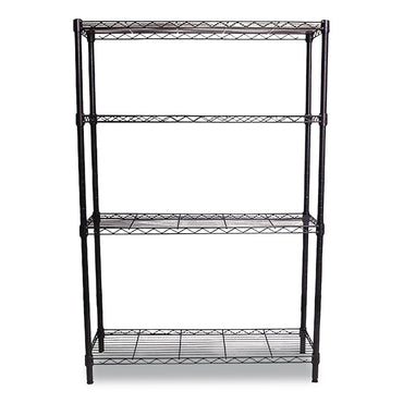 Whalen® 4-Shelf Wire Shelving Unit, 36w x 14d x 54h, Black (WHLWS1436544B)
