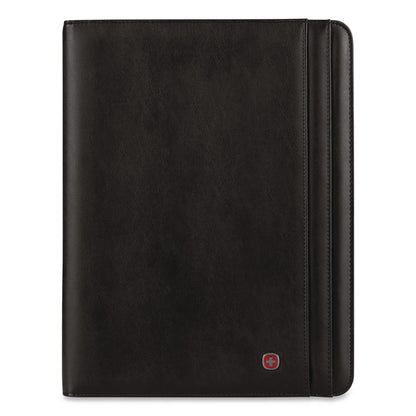 Wenger® Merit Vinyl Padfolio, 8.5 x 11 Pad, 10.2 x 13, Open Style Closure, Black (WNG601388)
