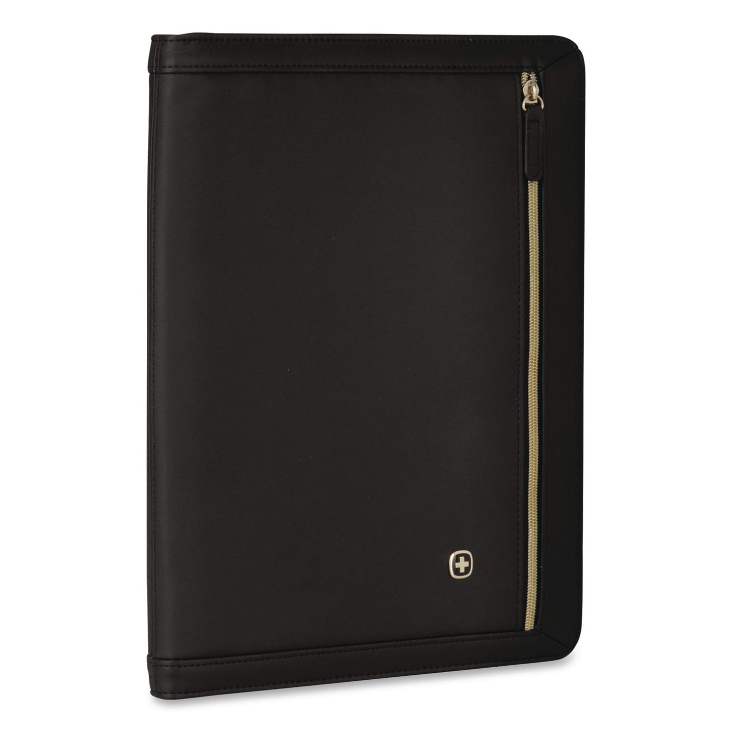 Wenger® Amelie Polyester Padfolio with Zipper Closure, 8.5 x 11 Pad, 10.2 x 13, Zipper Closure, Black (WNG601676)