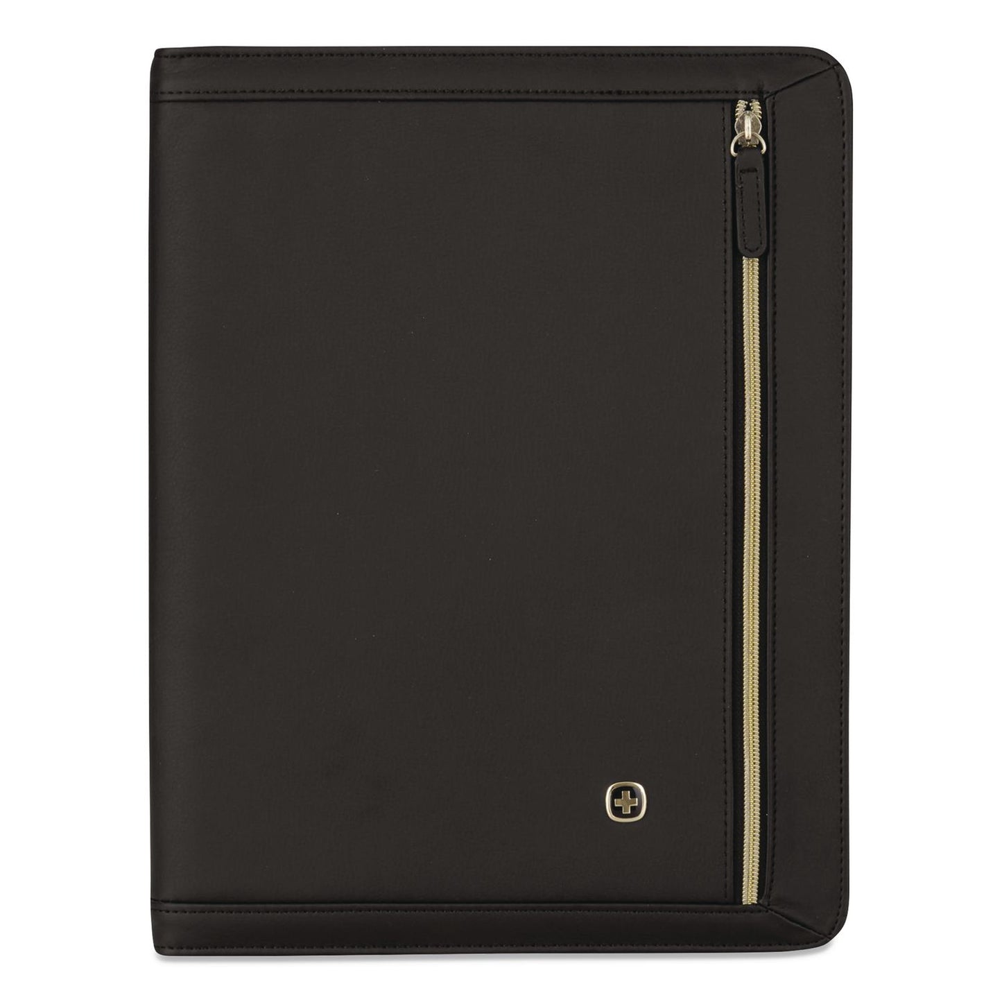 Wenger® Amelie Polyester Padfolio with Zipper Closure, 8.5 x 11 Pad, 10.2 x 13, Zipper Closure, Black (WNG601676)