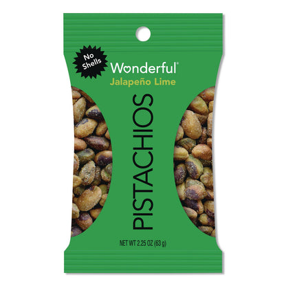 Paramount Farms® Wonderful Pistachios, Jalapeno Lime, 2.25 oz Pouch, 8/Box (WONPAR70154)