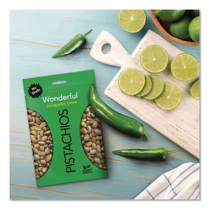 Paramount Farms® Wonderful Pistachios, Jalapeno Lime, 2.25 oz Pouch, 8/Box (WONPAR70154)
