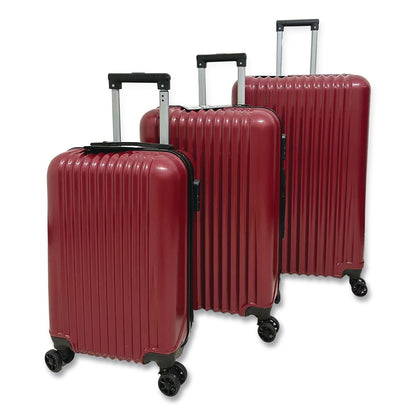 TUCCI FORTE Banda ABS 3-Piece Luggage Set, Red (TUIF000203PCRED)