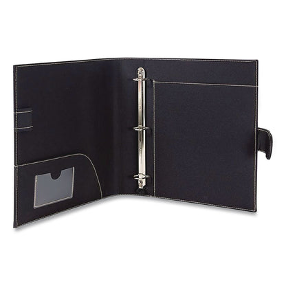 It's Academic D-Ring Non-View Binder, 3 Rings, 1" Capacity, 8.5 x 11, Black (AMX92875)