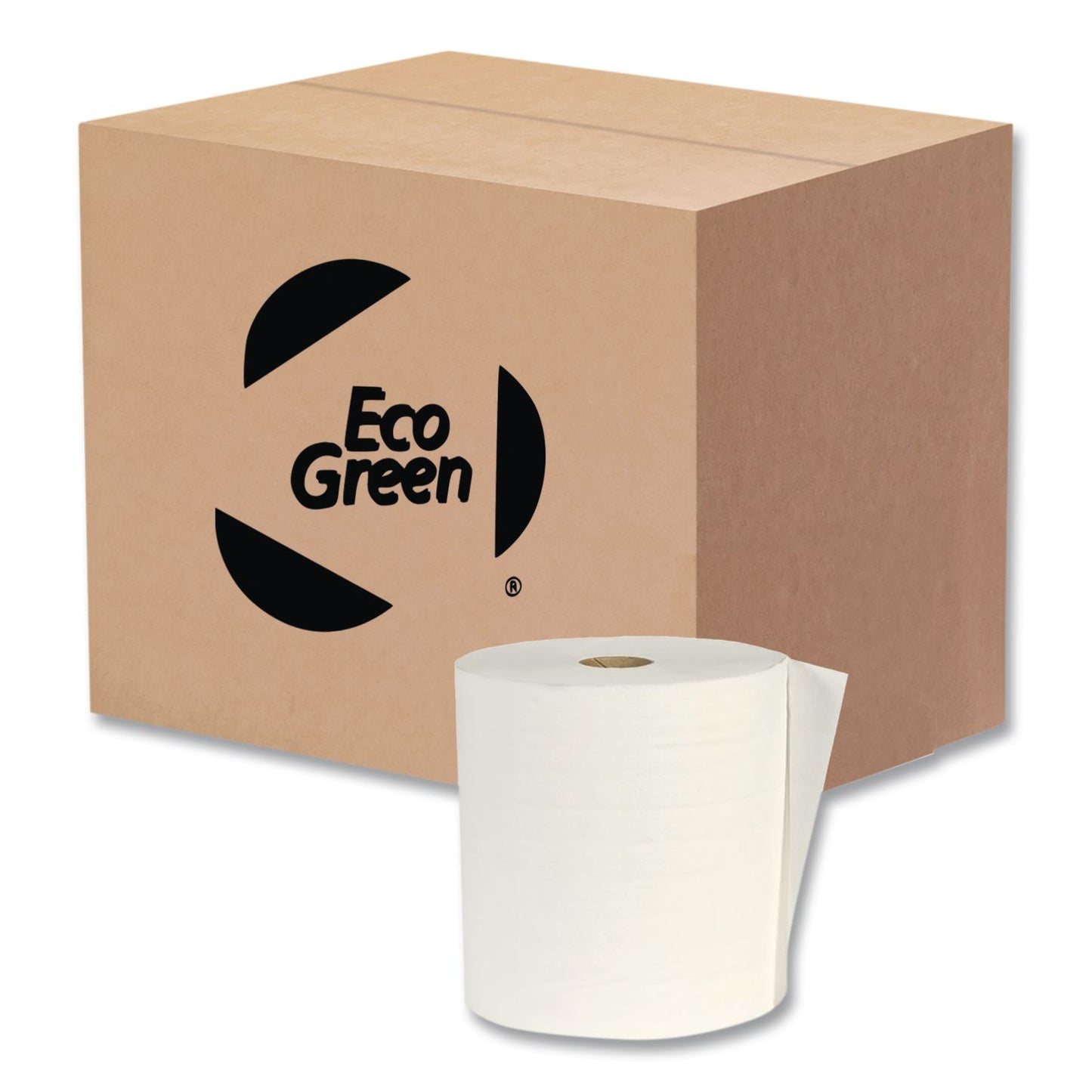 Woodland Hardwound Paper Towels, 1-Ply, 7.87" x 800 ft, White, 6/Carton (APAW80206)