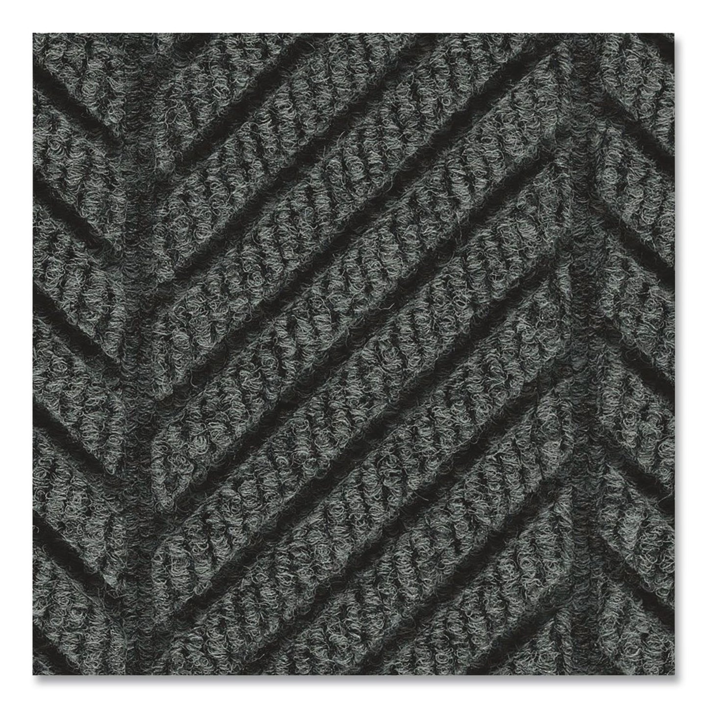 M+A Matting WaterHog Max Herringbone Classic Mat, Rectangular, Black Smoke Surface, 45" x 70" (ANM22407046170)