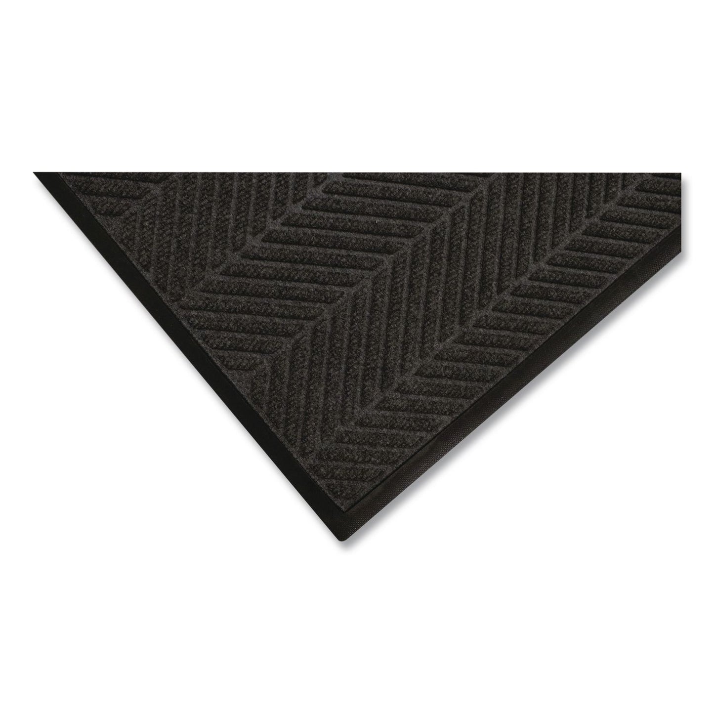 M+A Matting WaterHog Max Herringbone Classic Mat, Rectangular, Black Smoke Surface, 45" x 70" (ANM22407046170)