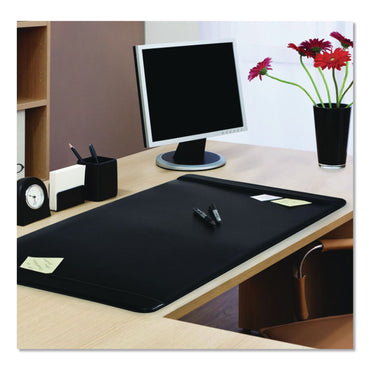 Advantus Faux Leather Desk Pad with Side Rails, 36" x 20", Black (AVT75868)
