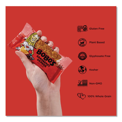 Bobo's Oatmeal Bars, Cranberry Orange, 3 oz Individually Wrapped, 12/Box (BBO00049)