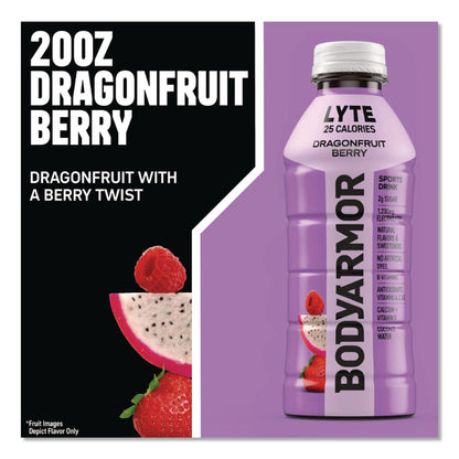 BodyArmor LYTE Sports Drink, Dragonfruit Berry, 16 oz Bottle, 12/Pack (BDA411891)
