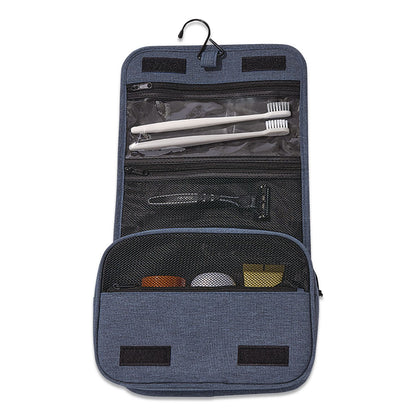 Brookstone® Fabric Toiletry Bag, 8.66 x 3.35 x 8.46, Blue (BKTBNKM0001)