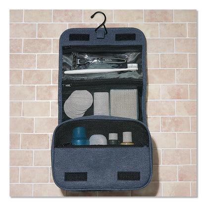 Brookstone® Fabric Toiletry Bag, 8.66 x 3.35 x 8.46, Blue (BKTBNKM0001)