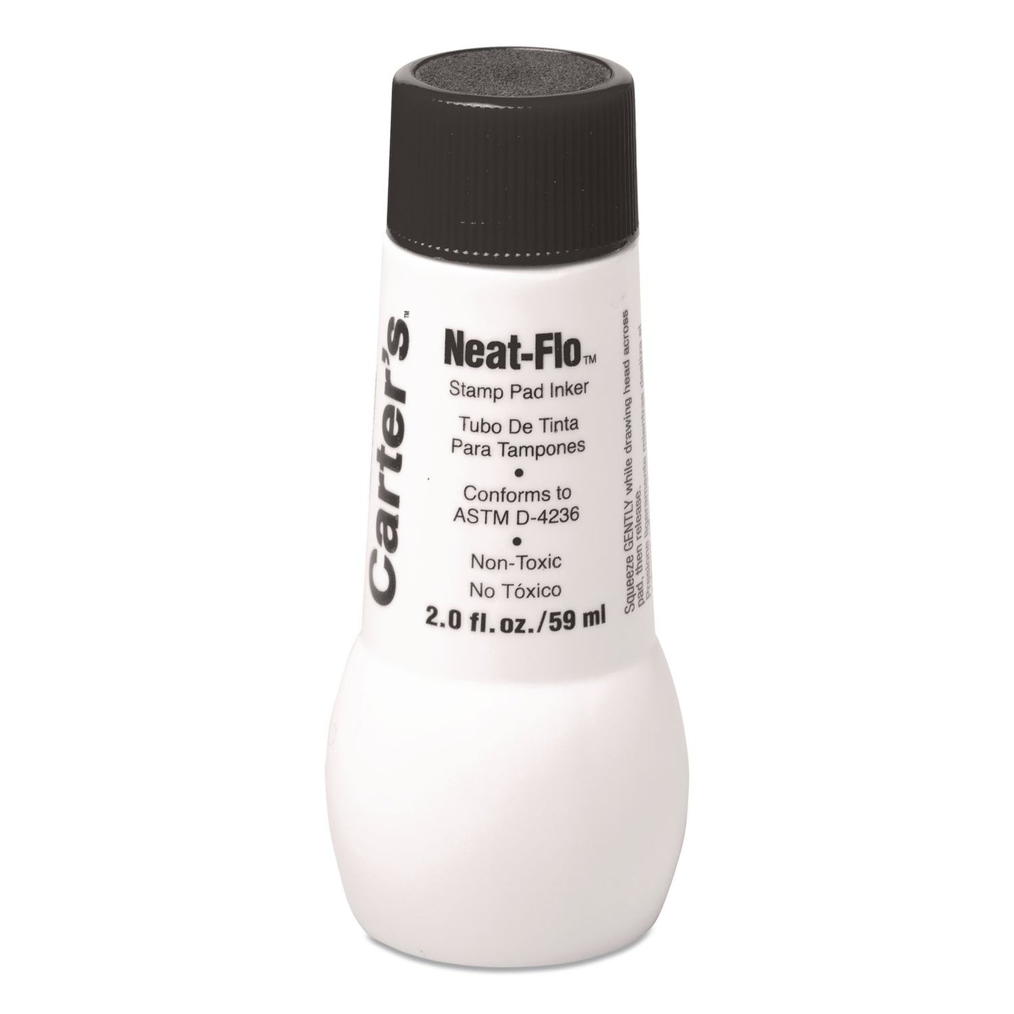 Carter's® Neat-Flo Stamp Pad Inker, 2 oz Bottle, Black, 36/Carton (AVE21448CT)