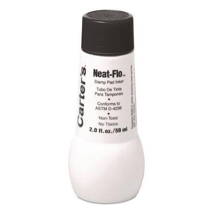 Carter's® Neat-Flo Stamp Pad Inker, 2 oz Bottle, Black, 36/Carton (AVE21448CT)