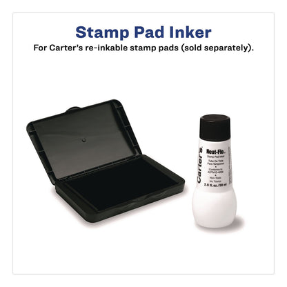 Carter's® Neat-Flo Stamp Pad Inker, 2 oz Bottle, Black, 36/Carton (AVE21448CT)