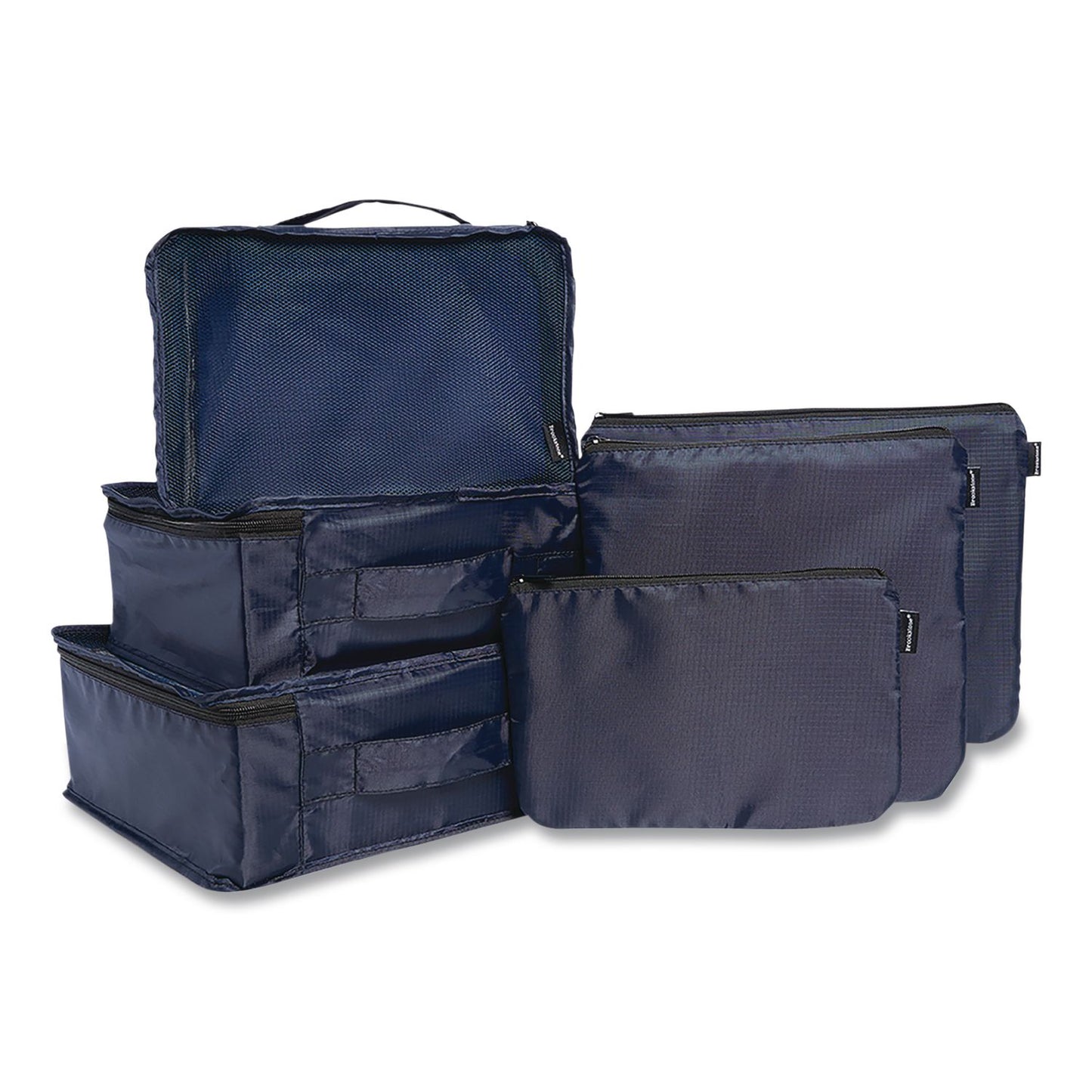 Brookstone® Six-Piece Travel Pouch Set, 12.2 x 1.97 x 9.65, Blue (BKTBNPC0001)