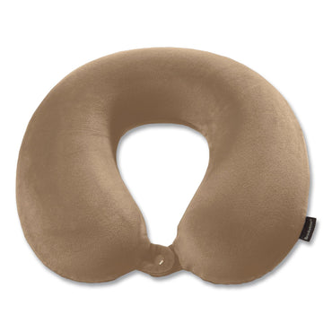 Brookstone® U-Shaped Memory Foam Travel Pillow, 11.8 x 3.74 x 12.6, Khaki (BKTBNPM0004)