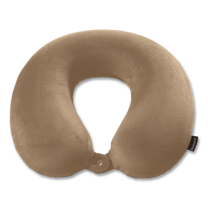 Brookstone® U-Shaped Memory Foam Travel Pillow, 11.8 x 3.74 x 12.6, Khaki (BKTBNPM0004)