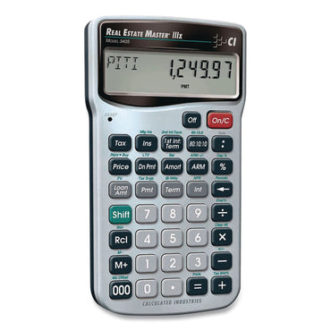 CALCULATED INDUSTRIES® Master 3405 Real Estate and Mortgage Calculator, 9-Digit LCD (CAL3405)