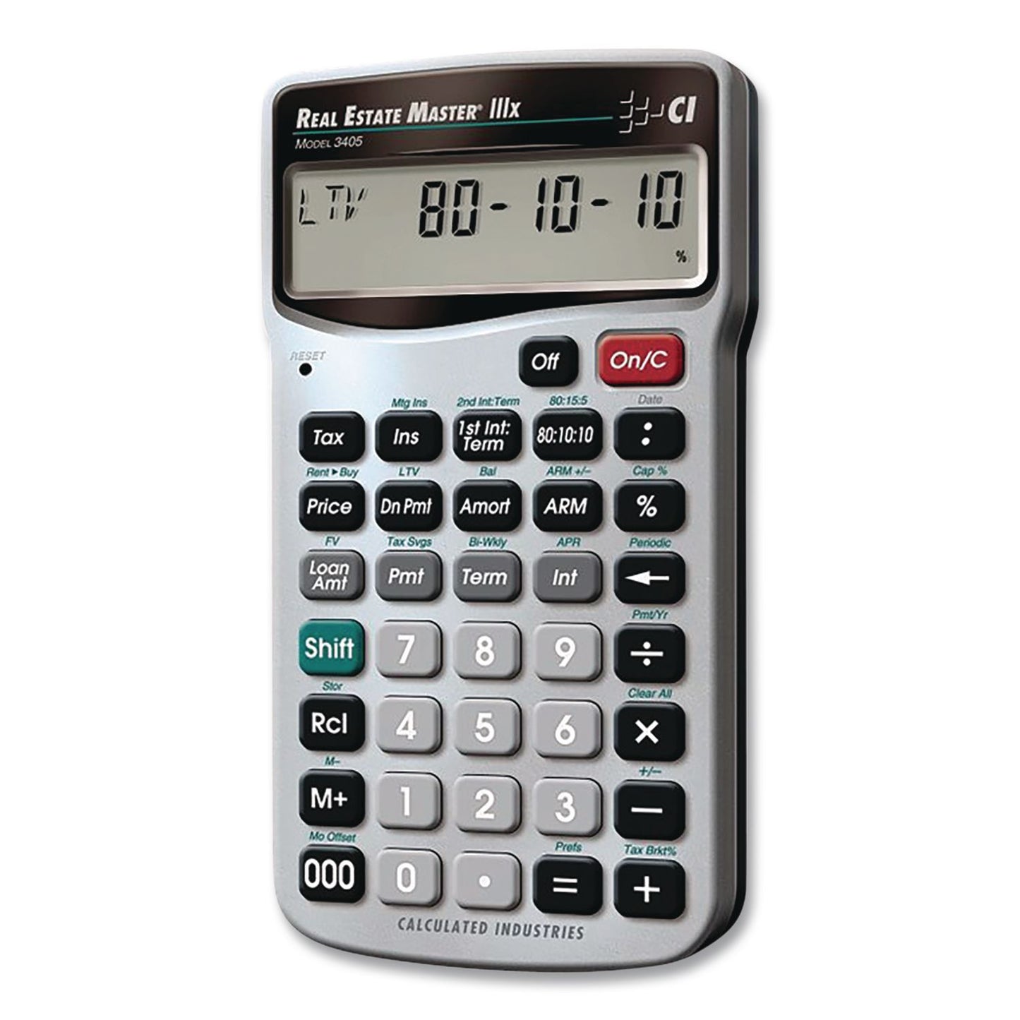 CALCULATED INDUSTRIES® Master 3405 Real Estate and Mortgage Calculator, 9-Digit LCD (CAL3405)