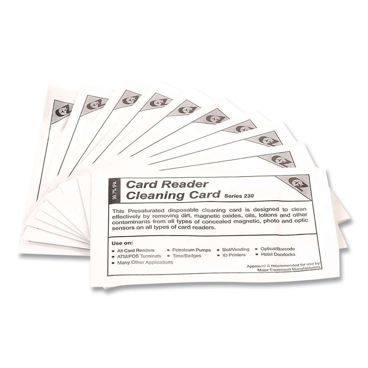 Clean Card International Series 230 Cleaning Cards, One Use per Card, 10/Pack (CCKCC23)