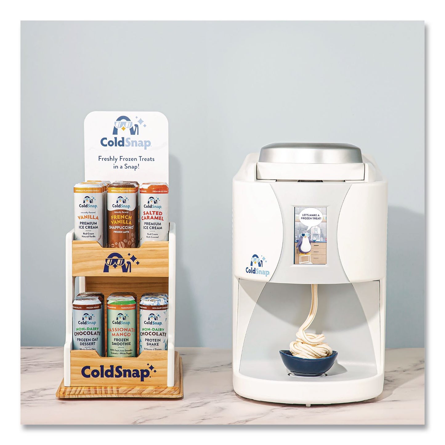 ColdSnap® Display Rack, Holds 36 Pods, 9 x 17.25 x 11.25, White/Brown (CDS101993)