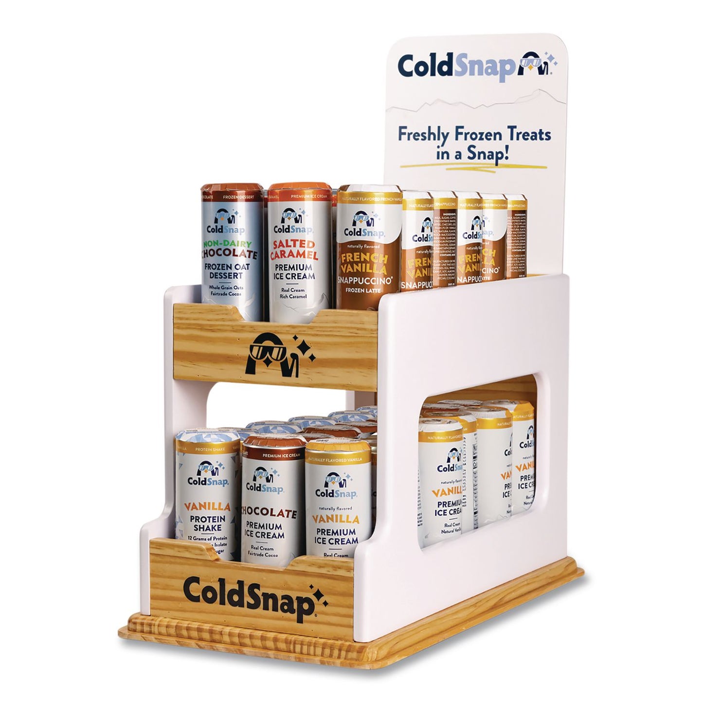 ColdSnap® Display Rack, Holds 36 Pods, 9 x 17.25 x 11.25, White/Brown (CDS101993)