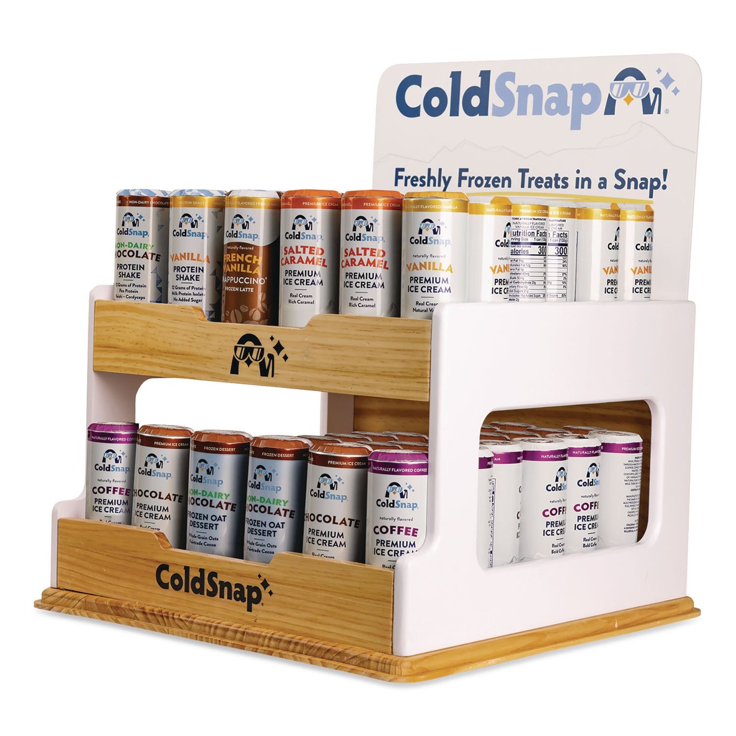 ColdSnap® Display Rack, Holds 72 Pods, 16.25 x 17.25 x 11.25, White/Brown (CDS101994)