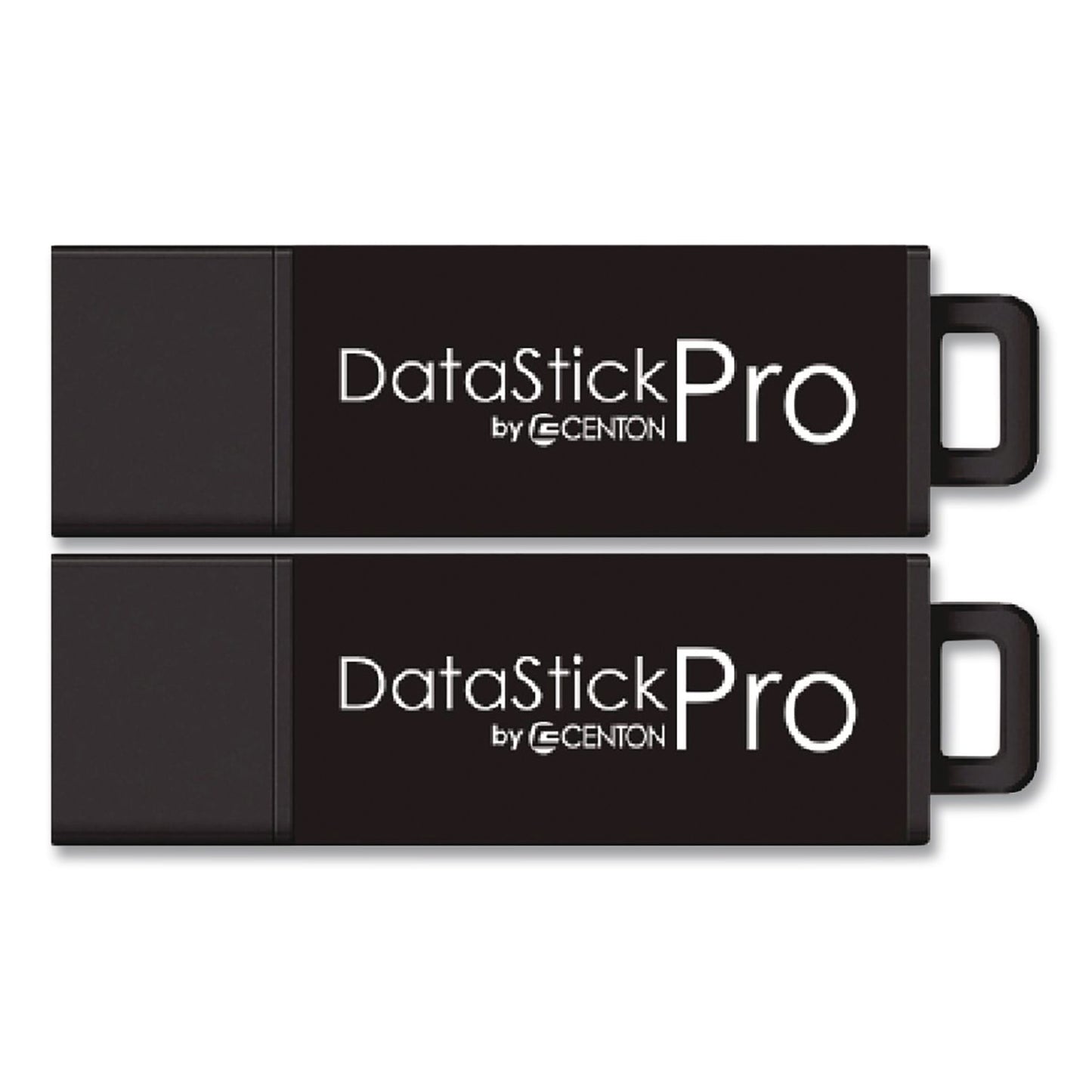 Centon DataStick Pro USB 3.2 Type A Flash Drive, 512 GB, Black, 2/Pack (CELS1U3P6512G2)