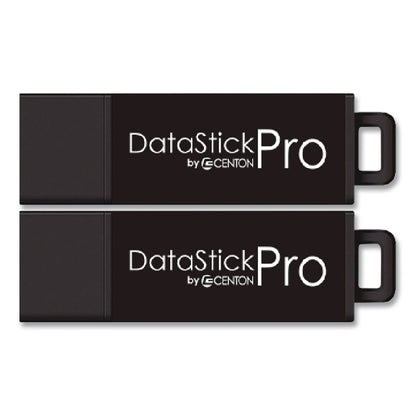 Centon DataStick Pro USB 3.2 Type A Flash Drive, 512 GB, Black, 2/Pack (CELS1U3P6512G2)