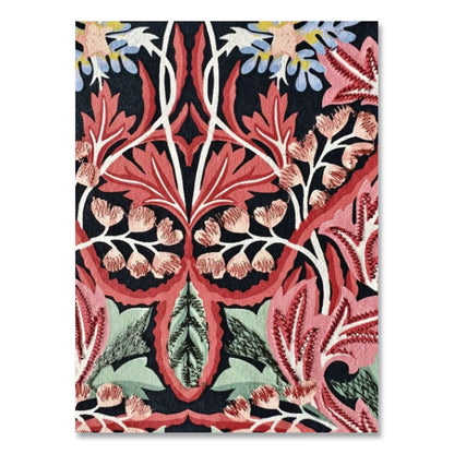 CHRONICLE BOOKS Liberty London Embroidered Cover Journal, Floral Artwork, Medium/College Rule, Green/Pink/White Cover, (50) 10 x 7 Sheets (CHB978073536557)