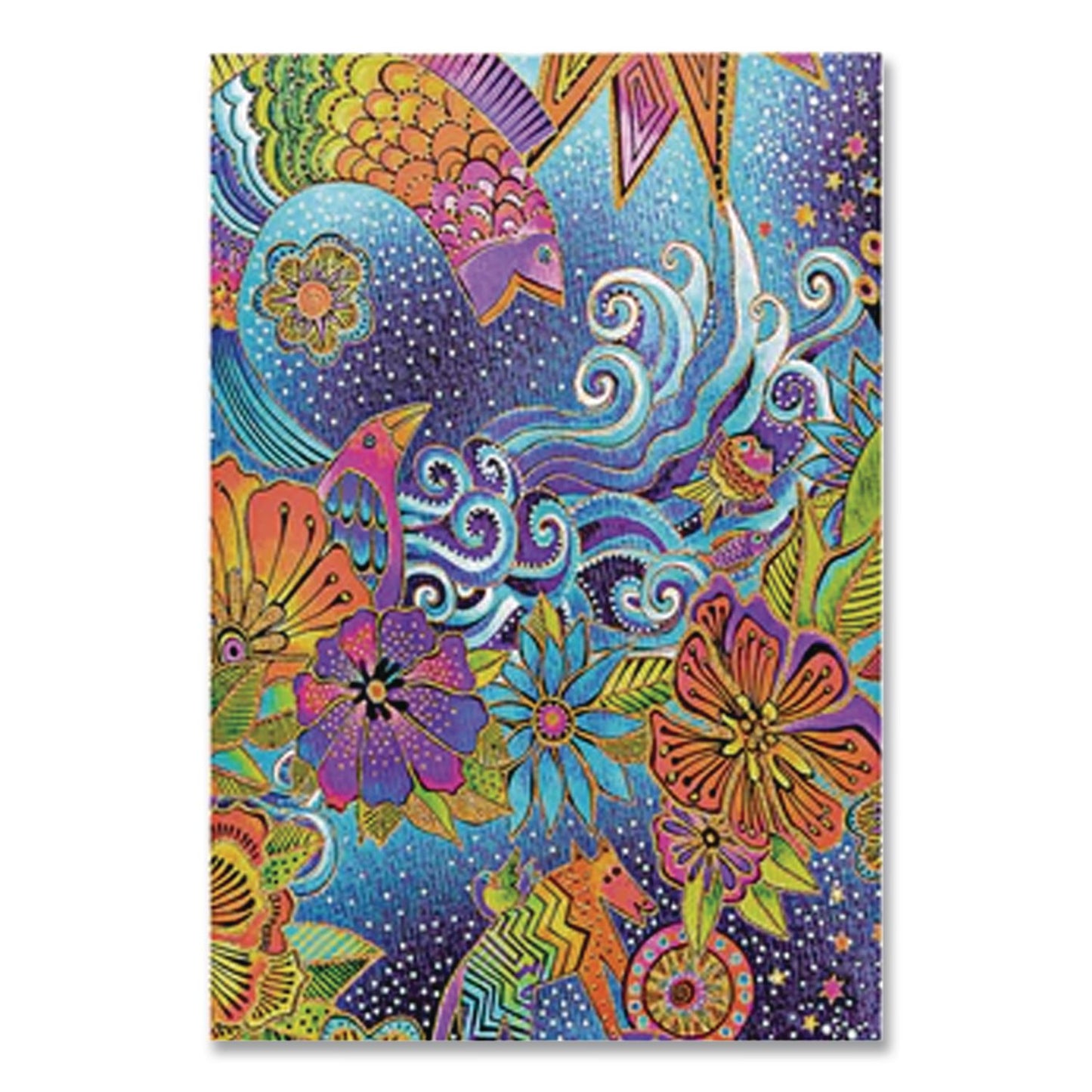 CHRONICLE BOOKS Paperblanks Hardcover Journal, Laurel Burch Celestial Magic Artwork, Medium/College Rule, Multicolor Cover, (72) 9 x 7 Sheets (CHB978143979691)