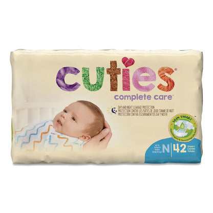 Cuties® Complete Care Diapers, Size 0, Newborn to 10 lbs, 160/Carton (CTJCR0001)