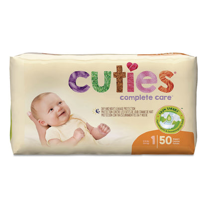Cuties® Complete Care Diapers, Size 1, 8 lbs to 14 lbs, 200/Carton (CTJCR1001)