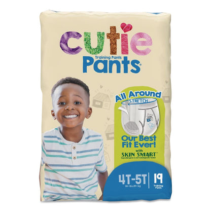 Cuties® CutiePants Refastenable Training Pants for Boys, Size 4T-5T, 38 lbs to 50 lbs, 76/Carton (CTJCR9007)