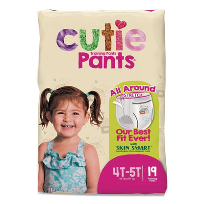 Cuties® CutiePants Refastenable Training Pants for Girls, Size 4T-5T, 38 lbs to 50 lbs, 76/Carton (CTJCR9008)