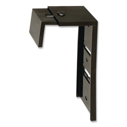 deflecto® Partition Brackets for Wall Files and File Pockets, Compatible with 1.5" to 2.5" Thick Walls, Black, Pair (DEF806177)