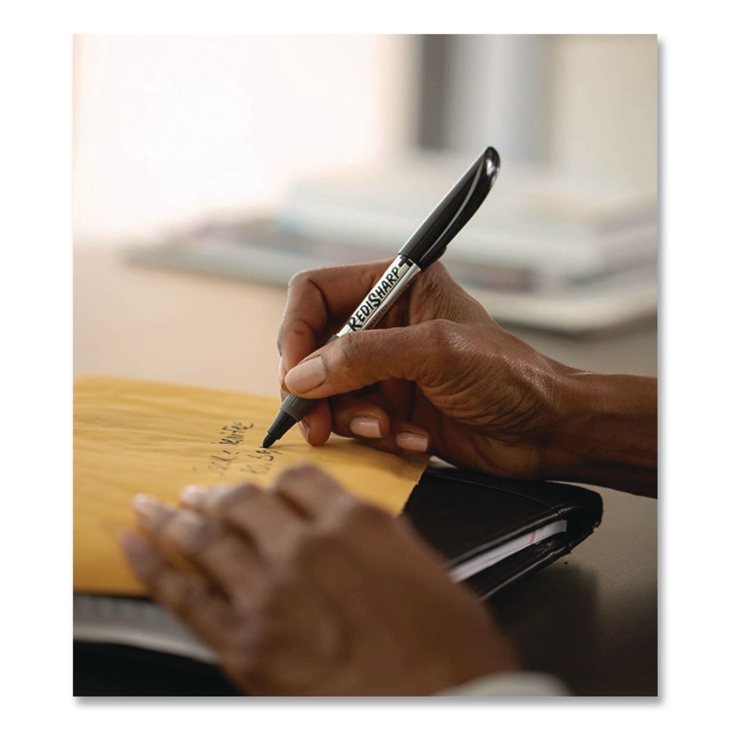 Ticonderoga® RediSharp+ Permanent Markers, Fine Tip, Black (DIX98207EA)