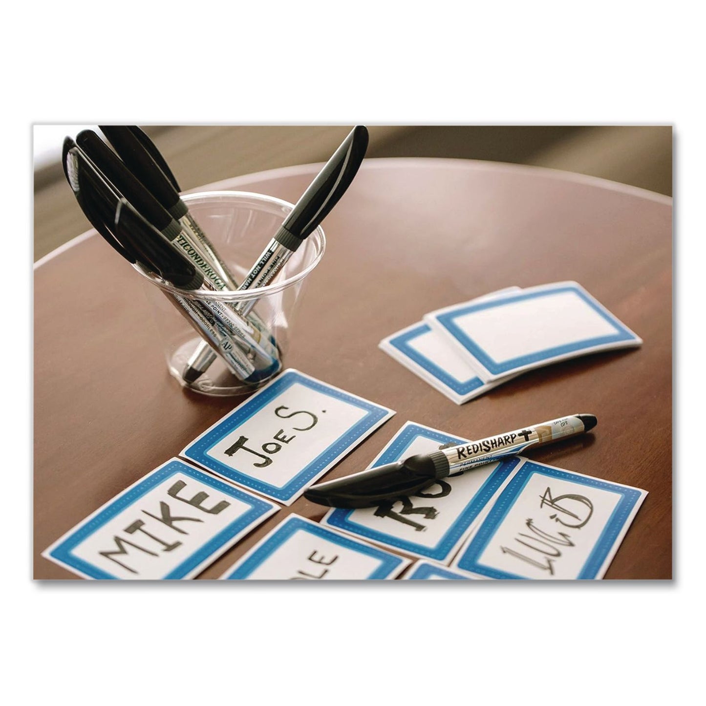 Ticonderoga® RediSharp+ Permanent Markers, Fine Tip, Black (DIX98207EA)