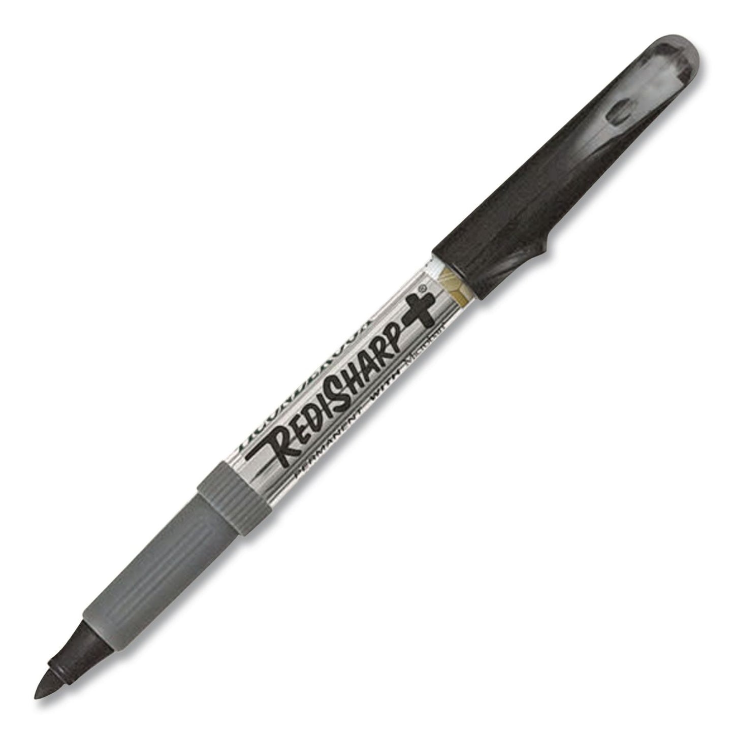 Ticonderoga® RediSharp+ Permanent Markers, Fine Tip, Black (DIX98207EA)