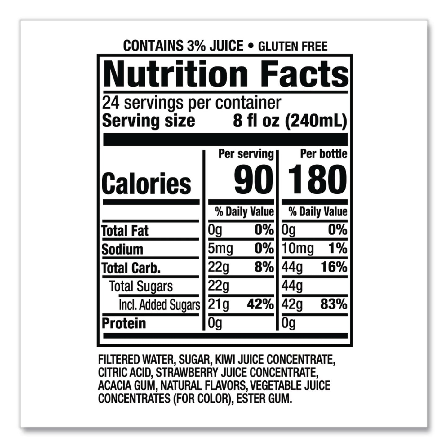 Snapple® Flavored Juice Drink, Strawberry Kiwi, 16 oz Bottle, 24/Carton (DPPCAD00776)