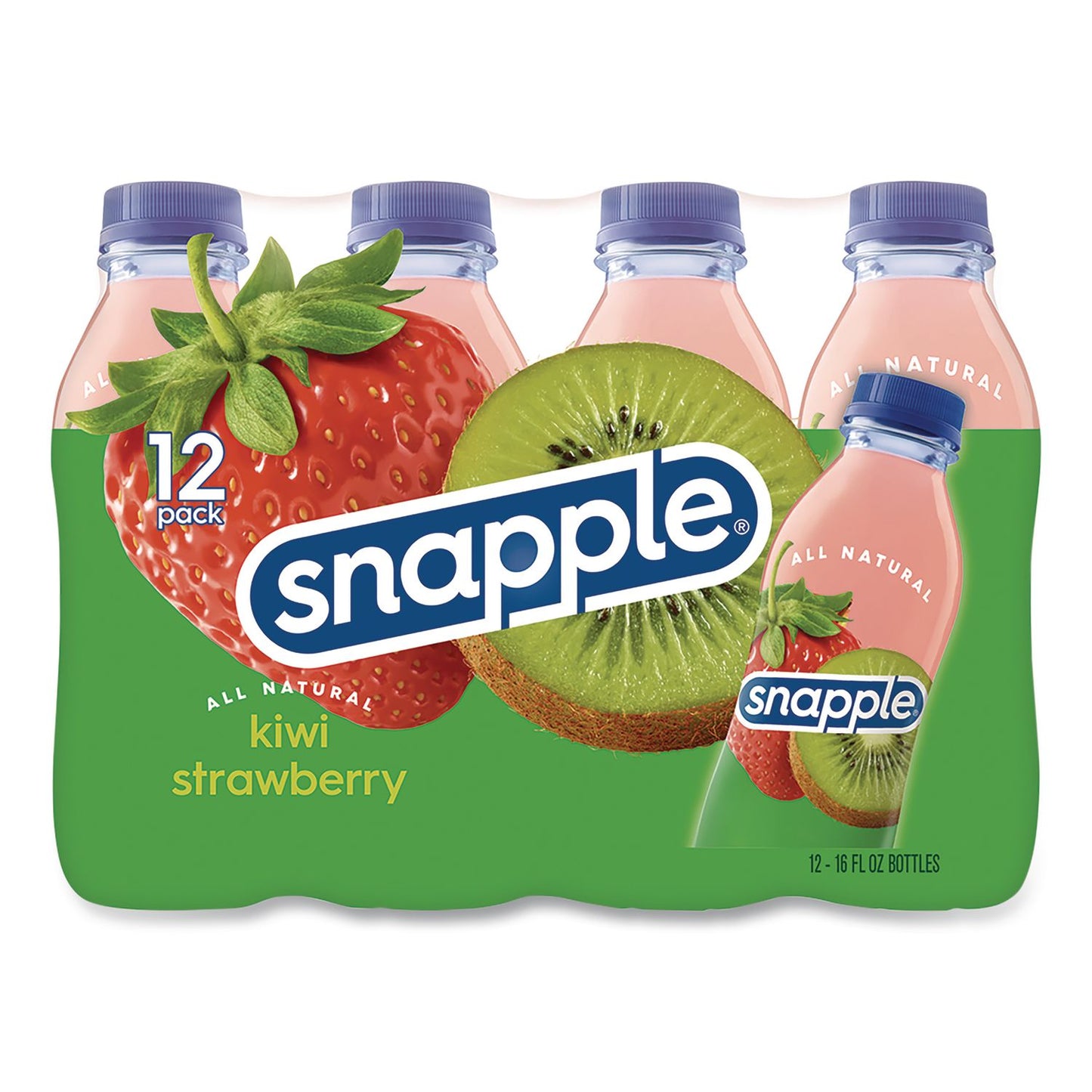 Snapple® Flavored Juice Drink, Strawberry Kiwi, 16 oz Bottle, 24/Carton (DPPCAD00776)