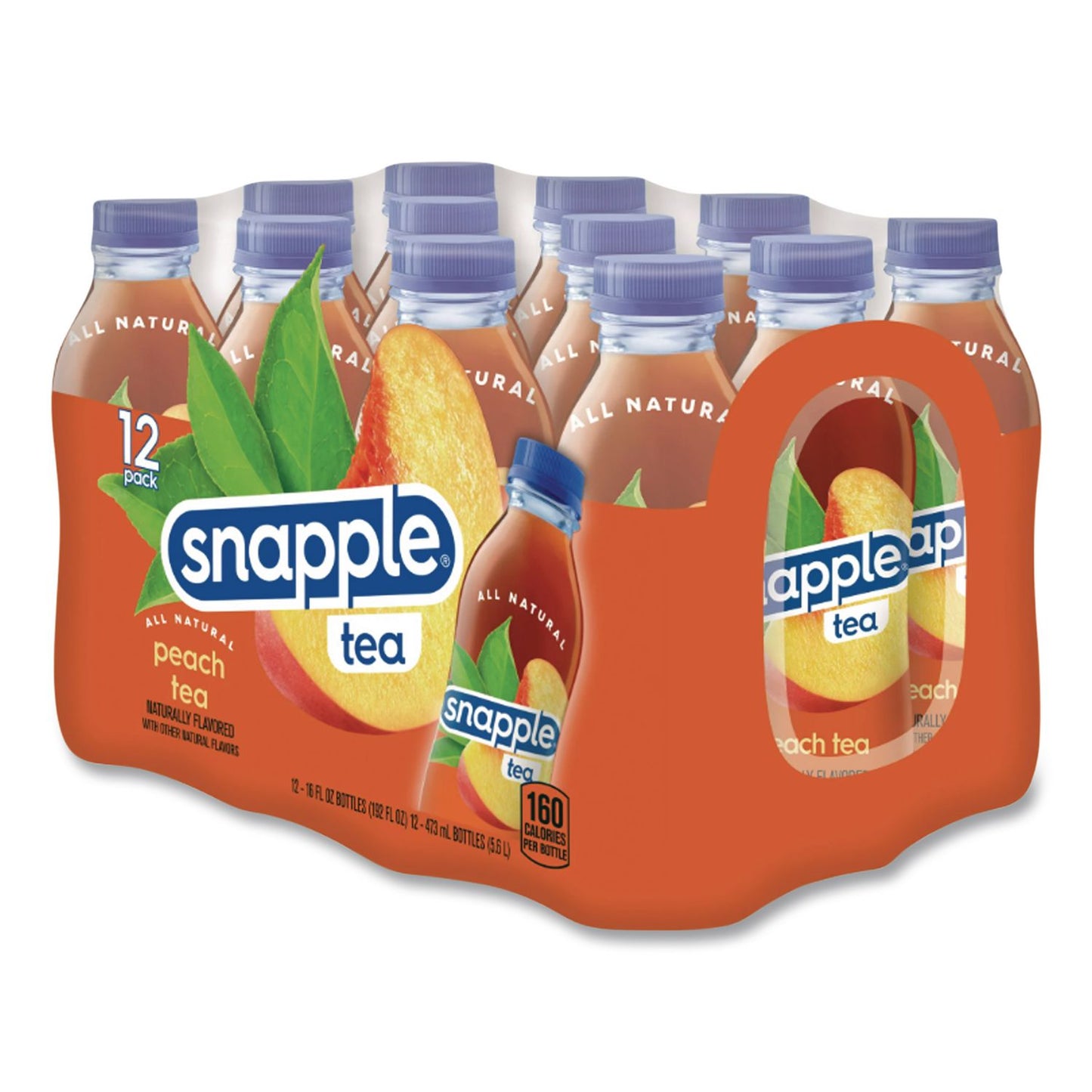 Snapple® Flavored Tea, Peach, 16 oz Bottle, 24/Carton (DPPCAD00783)