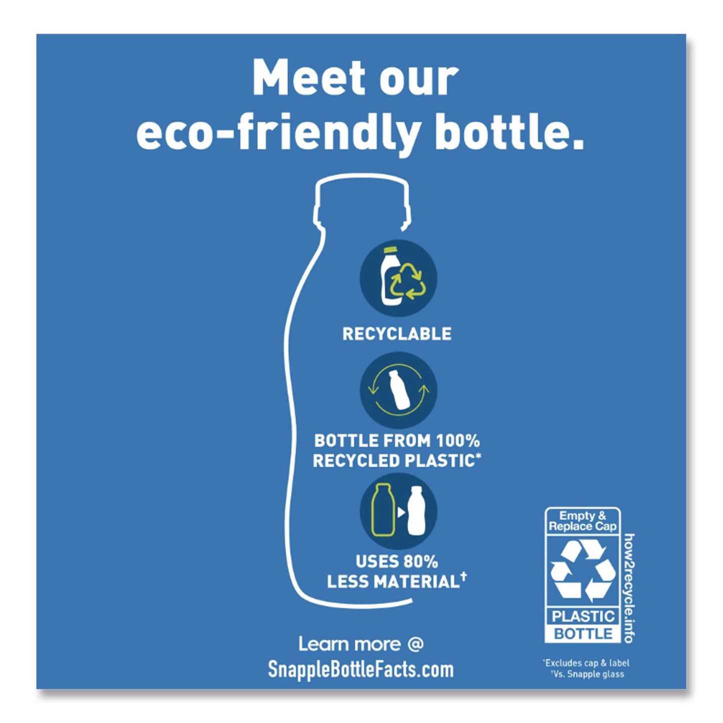 Snapple® Flavored Tea, Peach, 16 oz Bottle, 24/Carton (DPPCAD00783)