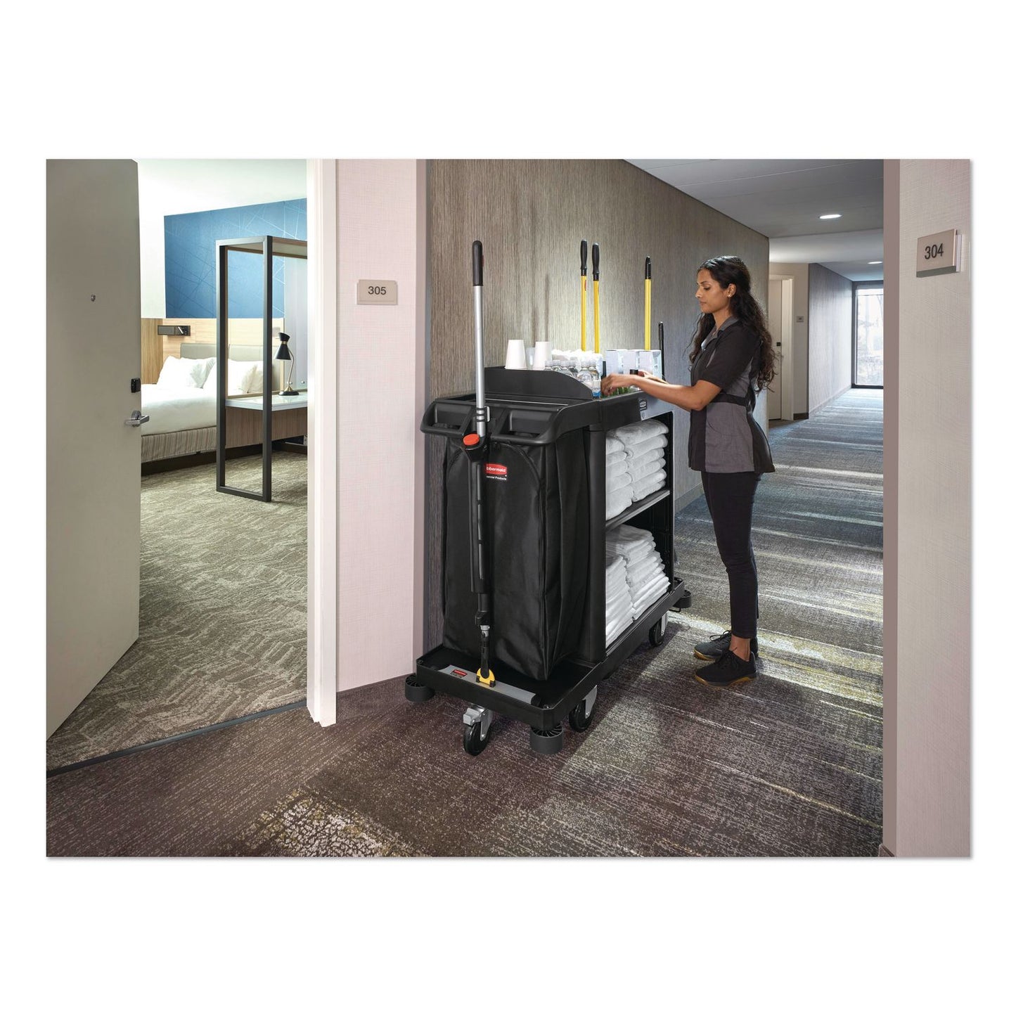 Rubbermaid® Commercial QuickClips, for Rubbermaid Commercial FG618900BLA/2202581, Resin, Black, 6/Carton (RCP2202589)