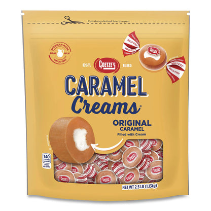 Goetze’s Caramel Creams Candy, 40 oz Resealable Bag (GOC40821)